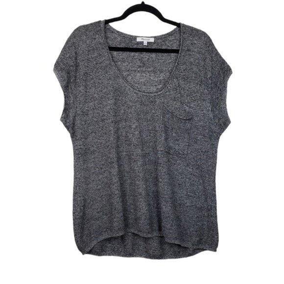 Madewell Tops - Madewell Womens Watermoor Short Sleeve Marled Knit Top Size L
